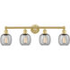 Belfast 4 Light 33 inch Satin Gold Bath Vanity Light Wall Light in Seedy