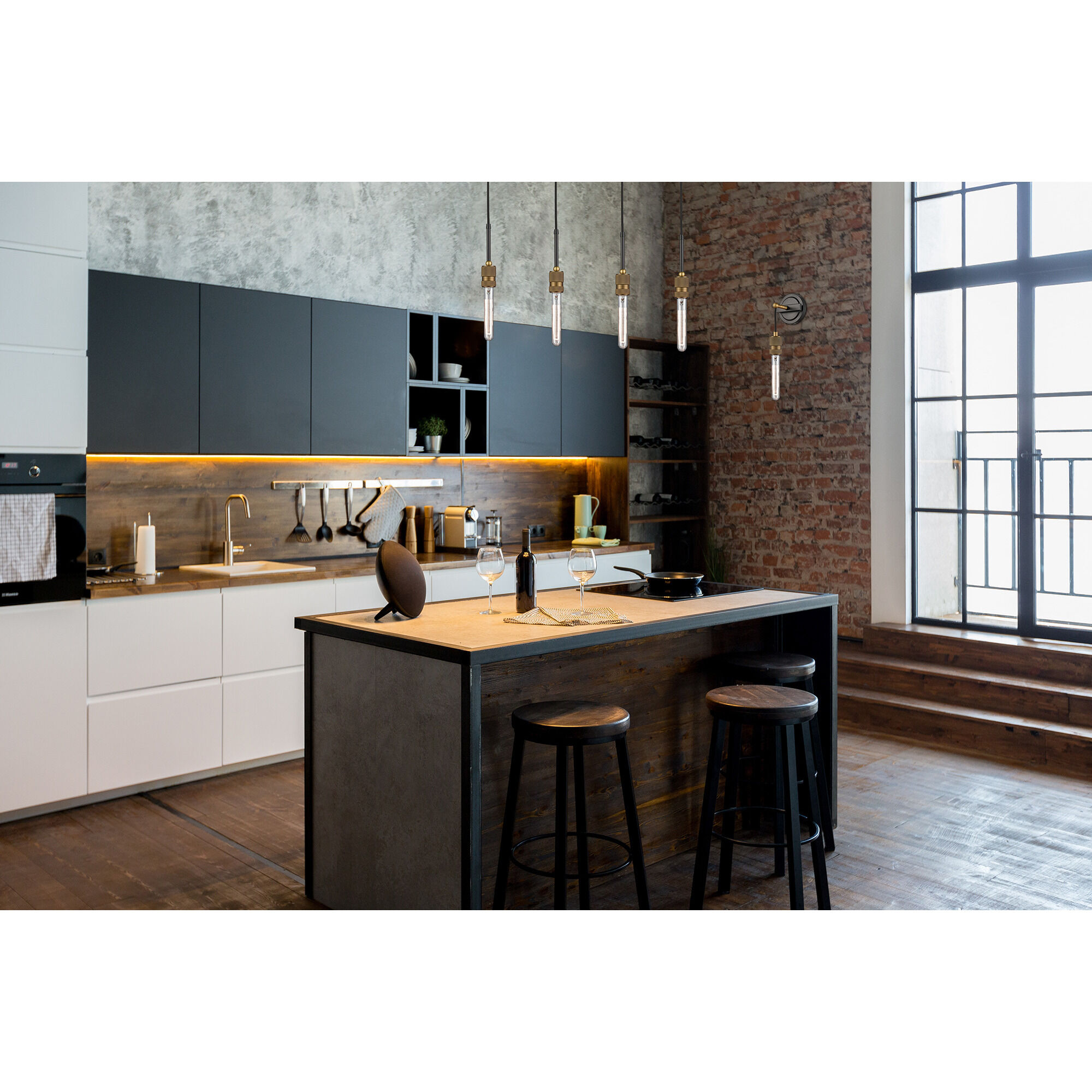 Restoration Ellis 1 Light 2 inch Black Antique Brass Mini Pendant Ceiling Light