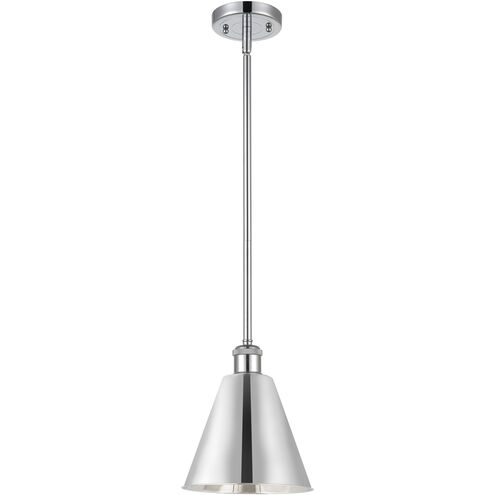 Ballston Cone 1 Light 8 inch Polished Chrome Pendant Ceiling Light