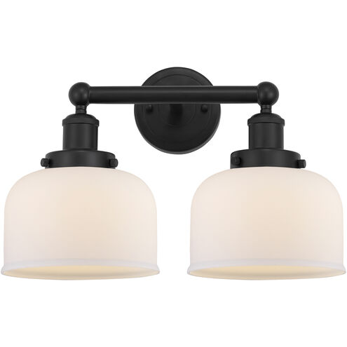 Bell 2 Light 15.5 inch Matte Black Bath Vanity Light Wall Light