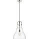 Haverhill LED 14 inch Polished Nickel Pendant Ceiling Light in Clear Glass