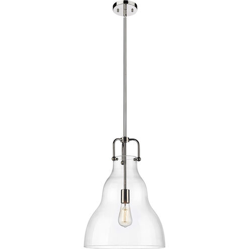 Haverhill LED 14 inch Polished Nickel Pendant Ceiling Light in Clear Glass