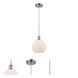 Ballston Athens 1 Light 8 inch Polished Chrome Mini Pendant Ceiling Light in Matte White Glass, Ballston
