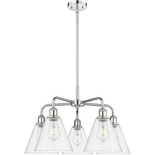 Berkshire 5 Light 26 inch Polished Chrome and Clear Chandelier Ceiling Light