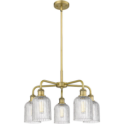 Ballston Bridal Veil 5 Light 23 inch Brushed Brass Stem Hung Chandelier Ceiling Light