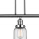 Franklin Restoration Small Bell 3 Light 38 inch Polished Nickel Island Light Ceiling Light in Clear Glass, Franklin Restoration
