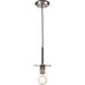 Restoration Aurora 1 Light 6 inch Brushed Satin Nickel Mini Pendant Ceiling Light, Restoration