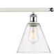 Ballston Ballston Cone LED 48 inch White and Polished Chrome Island Light Ceiling Light in Seedy Glass