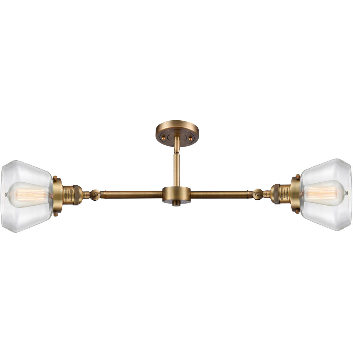Franklin Restoration Fulton LED 21 inch Brushed Brass Chandelier Ceiling Light in Clear Glass, Franklin Restoration