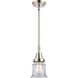 Franklin Restoration Small Canton LED 6.5 inch Polished Nickel Mini Pendant Ceiling Light in Clear Glass