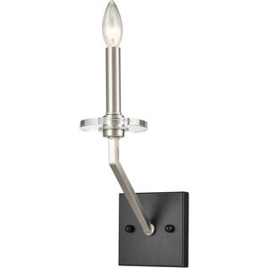Raleigh 1 Light 5 inch Black Satin Nickel Sconce Wall Light in Incandescent