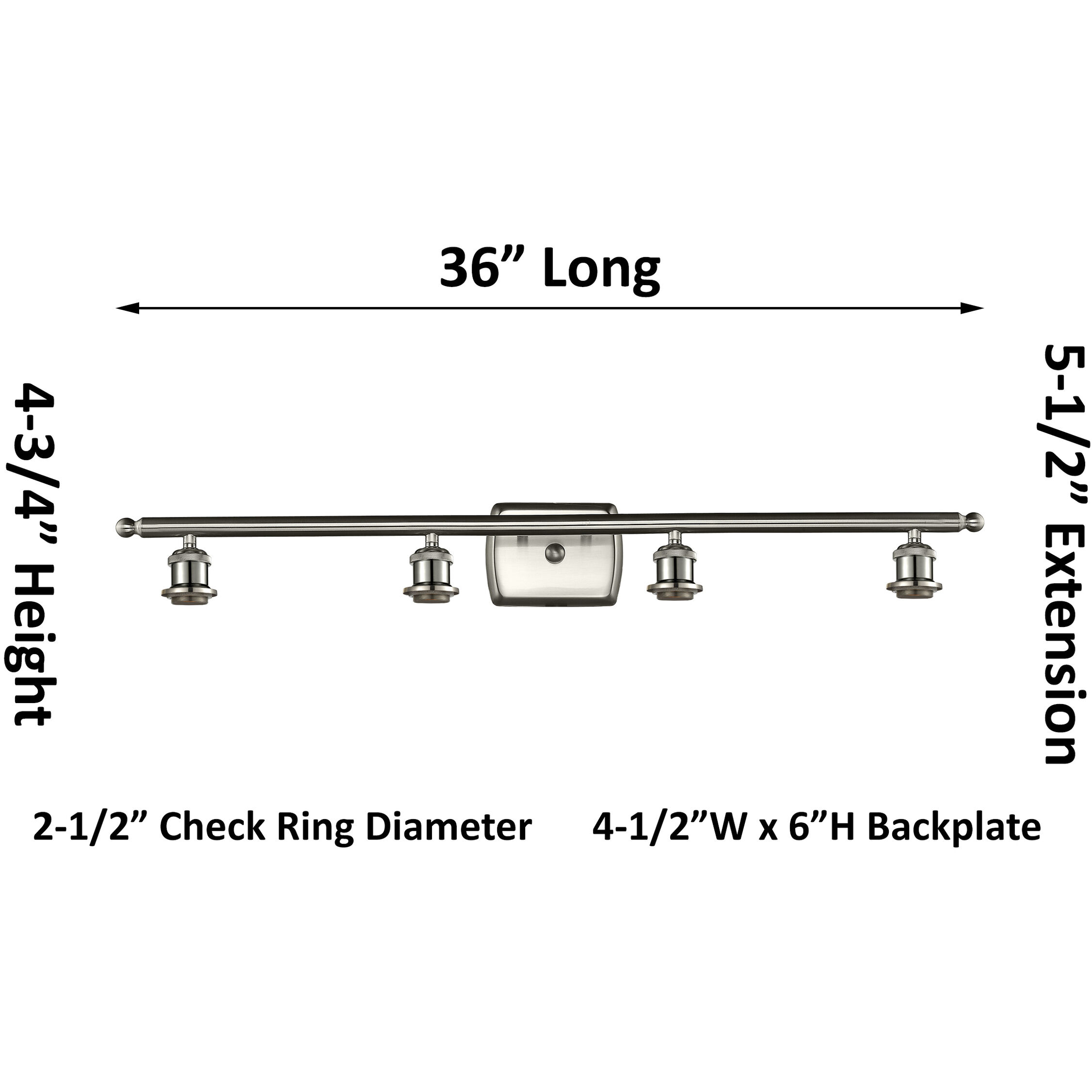 Ballston Bristol Natural II 4 Light 37.5 inch Antique Brass Bath Vanity Light Wall Light