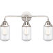 Nouveau 2 Dover LED 23 inch Polished Chrome Bath Vanity Light Wall Light in Seedy Glass