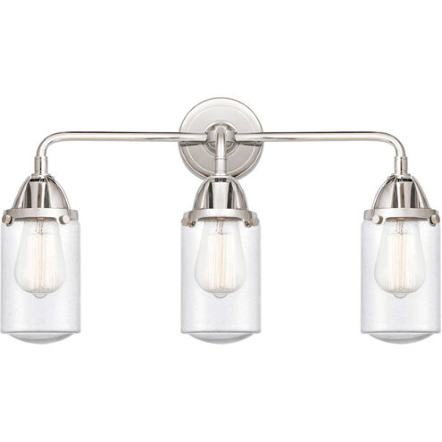 Nouveau 2 Dover LED 23 inch Polished Chrome Bath Vanity Light Wall Light in Seedy Glass