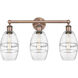 Edison Vaz 3 Light 23.88 inch Antique Copper Bath Vanity Light Wall Light
