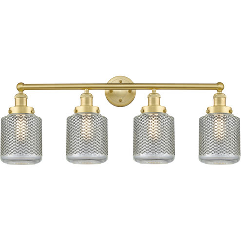 Stanton 4 Light 33 inch Satin Gold Bath Vanity Light Wall Light