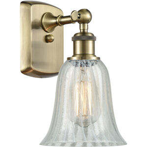 Ballston Hanover LED 6 inch Antique Brass Sconce Wall Light in Mouchette Glass, Ballston