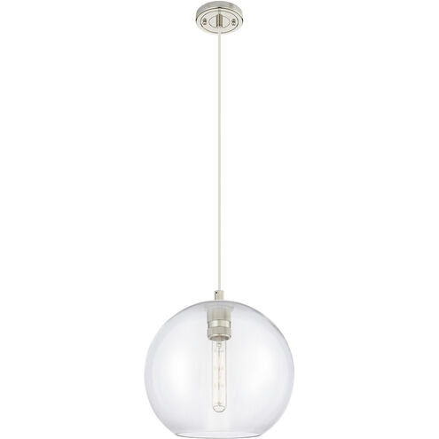 Crown Point 1 Light 10 inch Polished Nickel Pendant Ceiling Light in Clear Glass