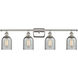 Ballston Caledonia LED 36 inch Polished Nickel Bath Vanity Light Wall Light in Charcoal Glass, Ballston