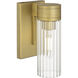 Empire 1 Light 3.13 inch Brushed Brass Sconce Wall Light in Clear Glass