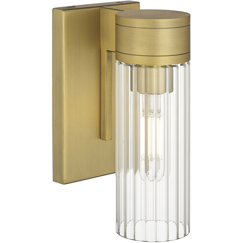 Empire 1 Light 3.13 inch Brushed Brass Sconce Wall Light in Clear Glass