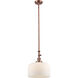 Franklin Restoration Bell 1 Light 12 inch Antique Copper Mini Pendant Ceiling Light in Incandescent, Matte White, Franklin Restoration