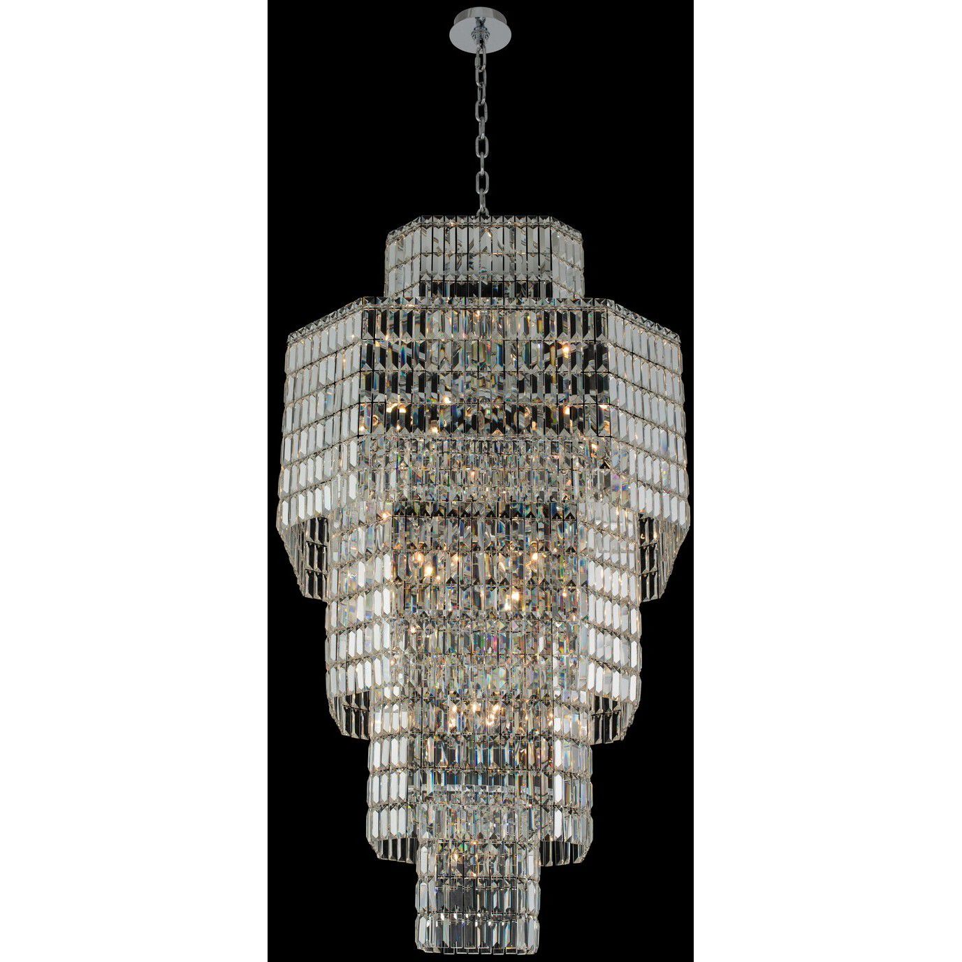 Livelli 25 Light 37 inch Polished Chrome Foyer Pendant Ceiling Light