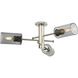 Crown Point 3 Light 29.38 inch Polished Nickel Flush Mount Ceiling Light in Light Smoke Glass