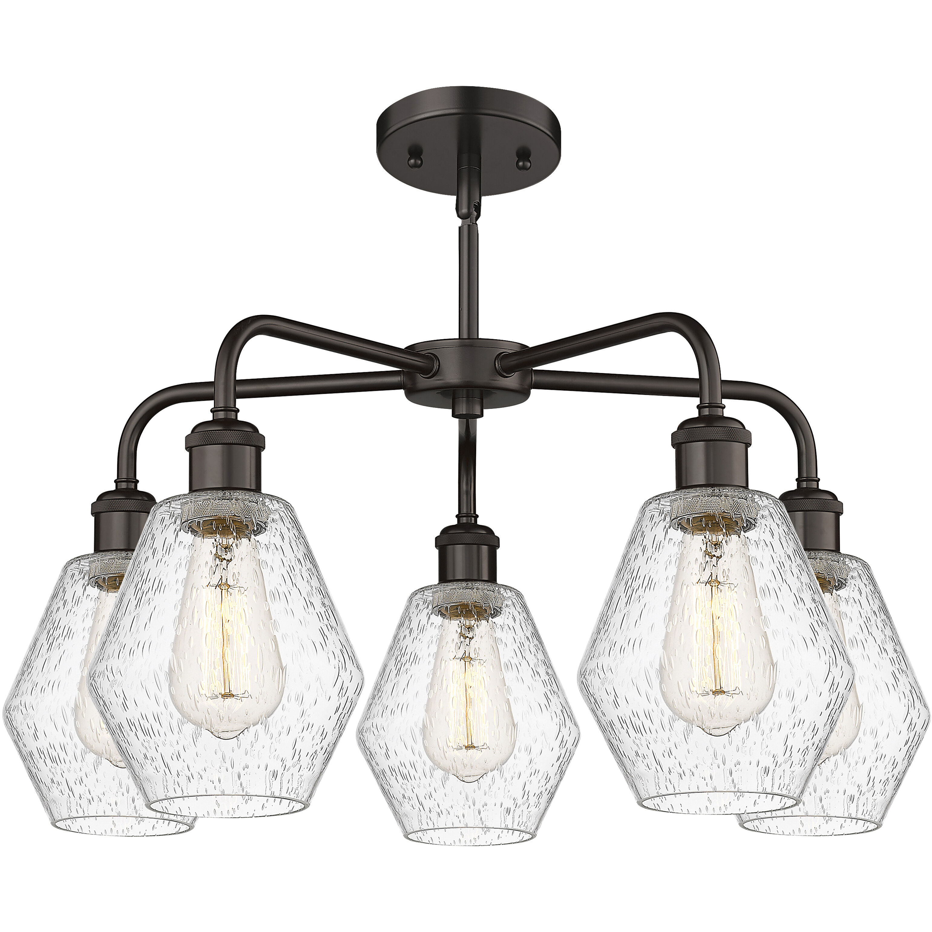Cindyrella 5 Light 24 inch Oil Rubbed Bronze Chandelier Ceiling Light in Seedy