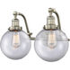 Franklin Restoration Large Beacon LED 18 inch Brushed Satin Nickel Bath Vanity Light Wall Light in Clear Glass, Franklin Restoration