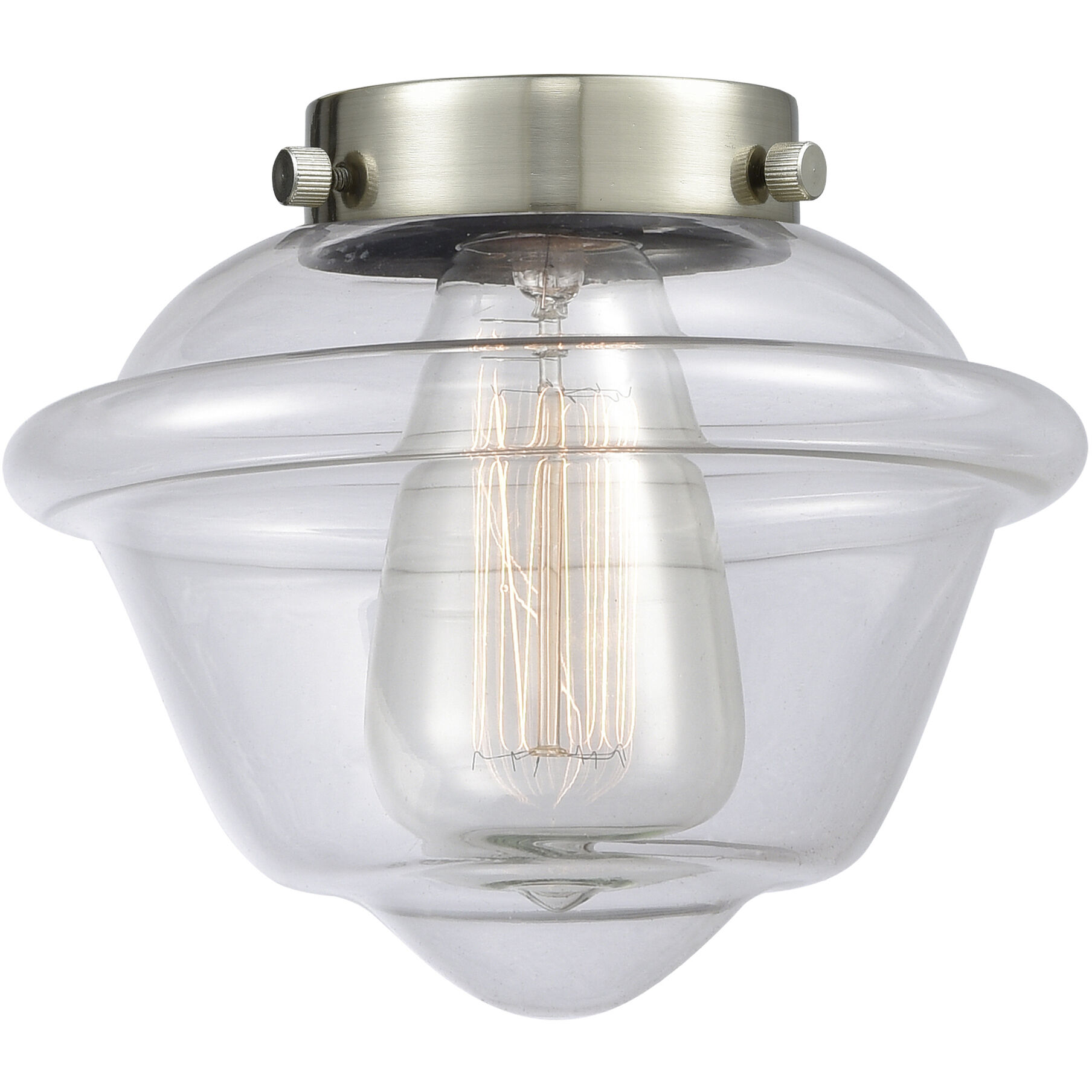 Franklin Restoration Oxford LED 7.5 inch Brushed Brass Mini Pendant Ceiling Light in Clear