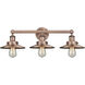 Edison 3 Light 26 inch Antique Copper Bath Vanity Light Wall Light