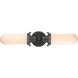 Austere Centri LED 22 inch Oil Rubbed Bronze Bath Vanity Light Wall Light in Matte White Glass, Austere