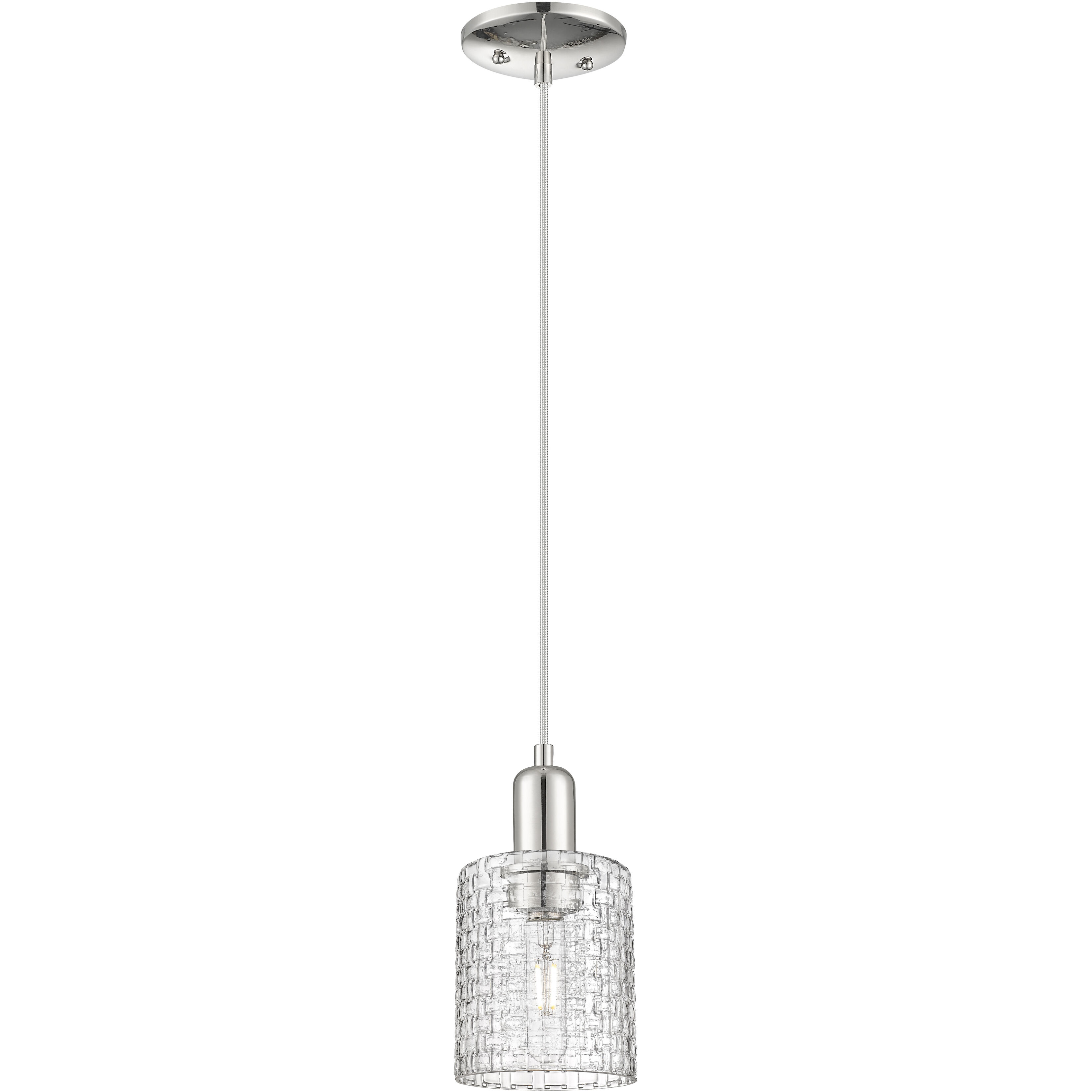 Arcadia Cobbleskill 1 Light 5 inch Polished Nickel Mini Pendant Ceiling Light