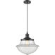 Franklin Restoration Oxford LED 12 inch Oil Rubbed Bronze Mini Pendant Ceiling Light in Clear, Franklin Restoration