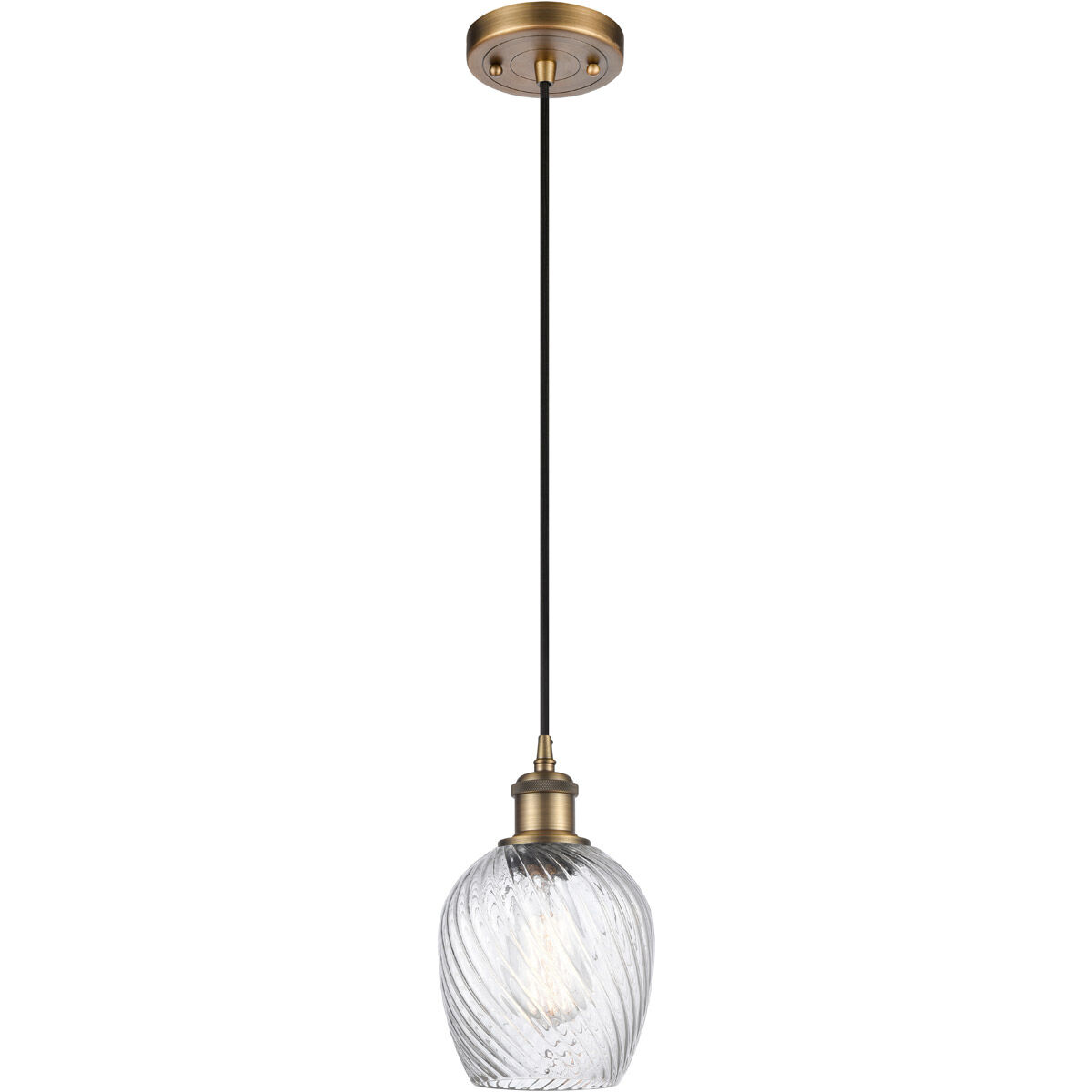 Ballston Salina 1 Light 5 inch Brushed Brass Mini Pendant Ceiling Light, Ballston