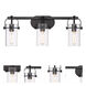Pilaster LED 24.25 inch Matte Black Bath Vanity Light Wall Light