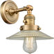 Franklin Restoration Halophane LED 9 inch Brushed Brass Sconce Wall Light, Franklin Restoration