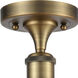 Ballston Dome 1 Light 16 inch Brushed Brass Semi-Flush Mount Ceiling Light
