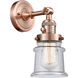 Franklin Restoration Small Canton LED 6.5 inch Antique Copper Sconce Wall Light, Franklin Restoration