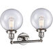 Franklin Restoration Large Beacon LED 19 inch Polished Nickel Bath Vanity Light Wall Light in Seedy Glass, Franklin Restoration