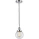 Edison Beacon 1 Light 6 inch Polished Chrome Mini Pendant Ceiling Light