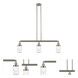 Franklin Restoration Dover 3 Light 37 inch Brushed Satin Nickel Island Light Ceiling Light in Seedy Glass, Franklin Restoration