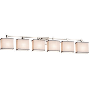 Textile 50.5 inch Brushed Nickel Bath Bar Wall Light