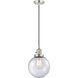 Franklin Restoration Beacon LED 8 inch Polished Nickel Mini Pendant Ceiling Light in Seedy