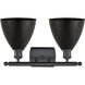 Ballston Dome 2 Light 18 inch Matte Black Bath Vanity Light Wall Light