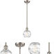 Ballston Small Deco Swirl LED 6 inch Brushed Satin Nickel Pendant Ceiling Light, Ballston