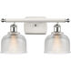 Ballston Dayton LED 16 inch White and Polished Chrome Bath Vanity Light Wall Light in Clear Glass, Ballston