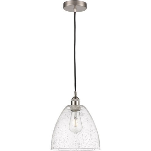 Edison Dome 1 Light 9 inch Brushed Satin Nickel Mini Pendant Ceiling Light