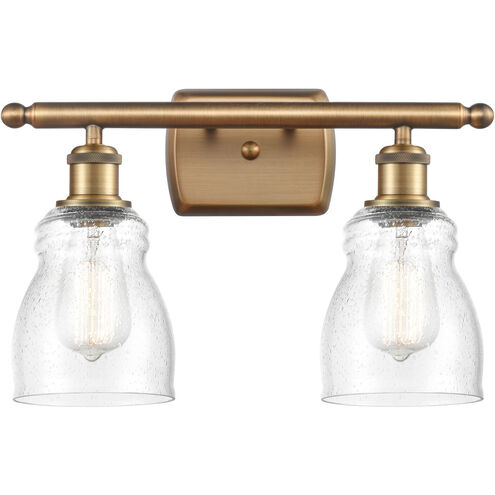 Ballston Ellery LED 16 inch Brushed Brass Bath Vanity Light Wall Light in Seedy Glass, Ballston